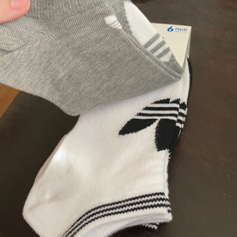 1 LEFT! Adidas Originals No Show 6 Pk